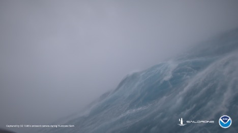 Images captured from inside Hurricane Sam by a Saildrone USV in 2021. (Image credit: Saildrone)